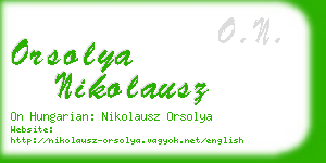 orsolya nikolausz business card